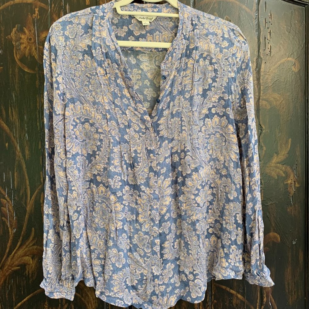 Size L Lucky Brand Paisley Blouse